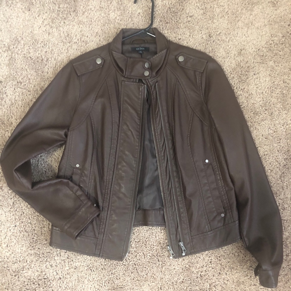 Faux leather jacket